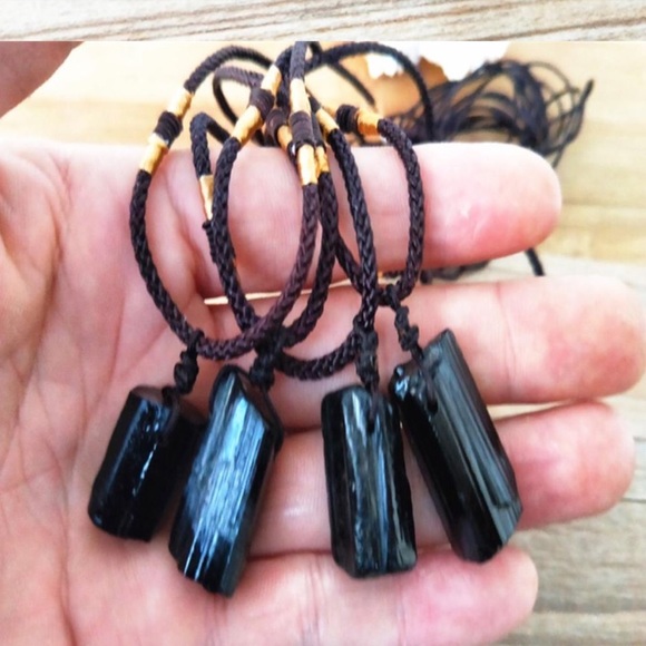 Black Tourmaline PROTECTION AMULET necklace - Picture 2 of 6